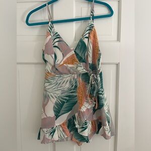 Blue blush Floral Romper